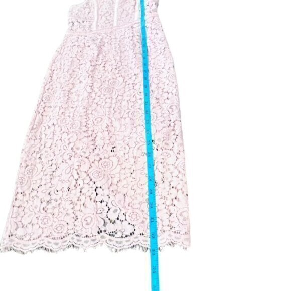 Express Y2K Dress Sz 0 Pink Eyelet Corset Sleeveless Satin Barbie Cottage Fairy - Picture 8 of 13